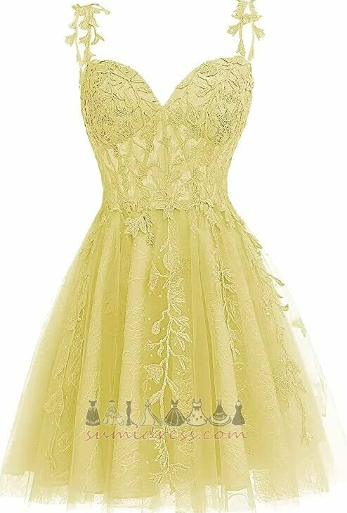 φόρεμα κοκτέιλ Λαμπερό Τιράντες σπαγγέτι Αμάνικο Φυσικό Κοντό Γάμος
