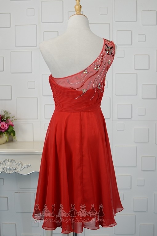 φόρεμα Κοκτέιλ σικ & σύγχρονος Κρυστάλλινη Γραμμή Α Κόμμα Αμάνικο Σιφόν