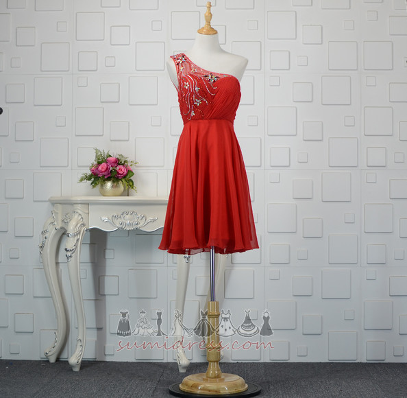 φόρεμα Κοκτέιλ σικ & σύγχρονος Κρυστάλλινη Γραμμή Α Κόμμα Αμάνικο Σιφόν