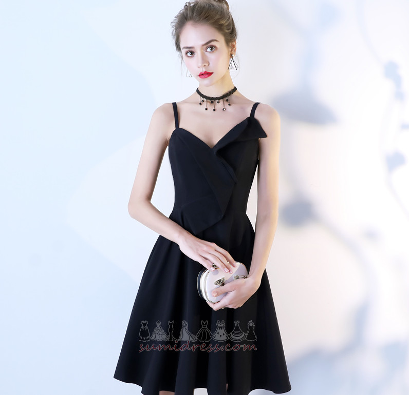 φόρεμα κοκτέιλ Τιράντες σπαγγέτι εξώπλατο Φυσικό Μέσον Σπαντέξ Κομψό