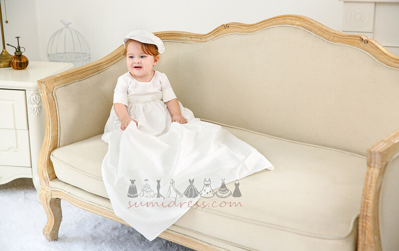Φόρεμα μωρό Μακρύς Γραμμή Α Επίσημη Σατέν Αργία Καπάκι / καπέλο