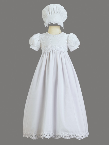 Φόρεμα βάπτισης χάντρες ζώνη Πριγκίπισσα Υψηλή καλύπτονται Κοντομάνικο πουφ μανίκια
