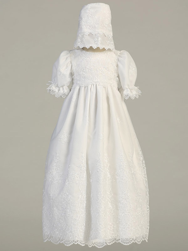 Φόρεμα βάπτισης φερμουάρ Δαντέλα Δαντέλα Φουσκωτό/Μπαλόνι Μακρύς Κόσμημα