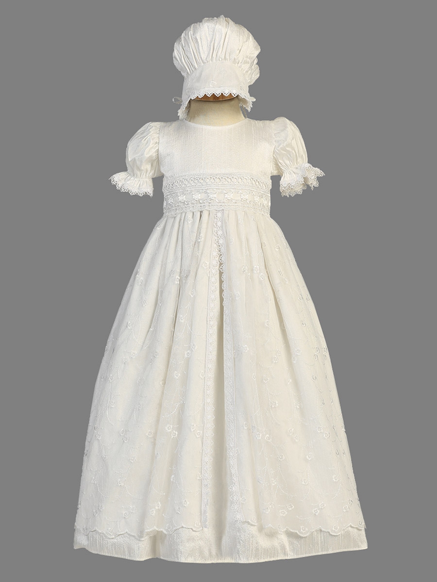 Φόρεμα βάπτισης Κουμπιά Φανάρι Μακρύς Επίσημη Φυσικό Κόσμημα