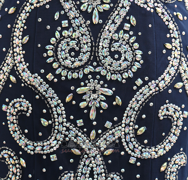φόρεμα βραδινά Γοργόνα Τούλι Λαιμόκοψη V πολυεδρικοί μπούστο φερμουάρ Ντραπέ