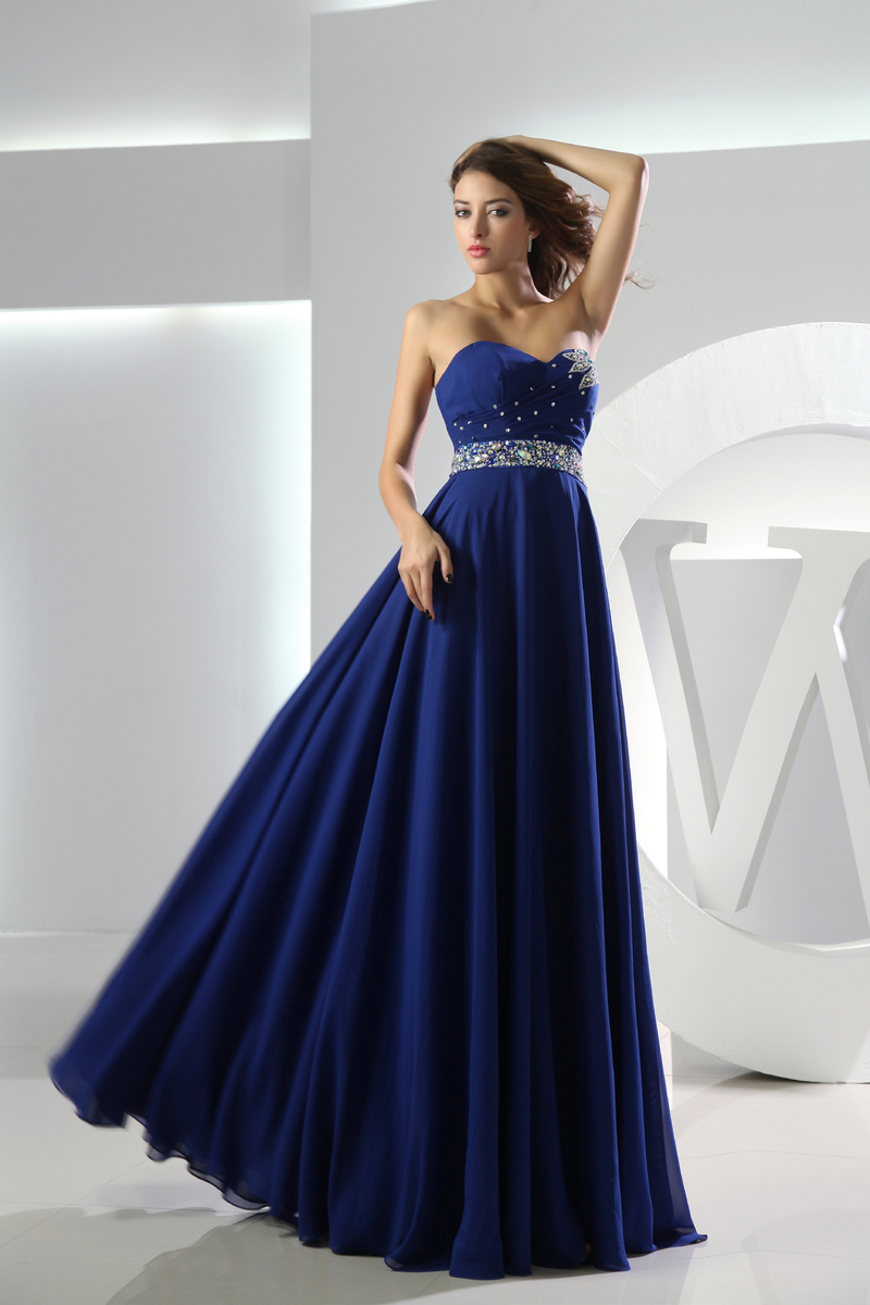 Formal Floor Length Jewel Bodice Backless Sleeveless banquet Prom Dress