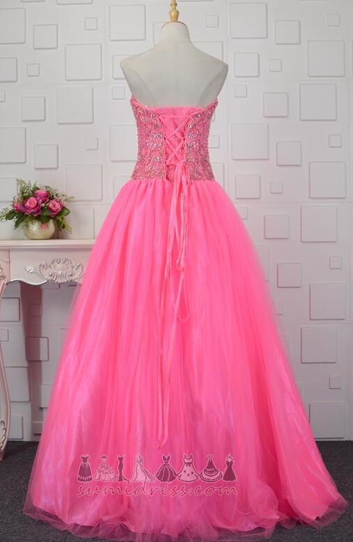 Formal Jewel Bodice Lace-up Sweetheart Floor Length A-Line Quinceanera Dress
