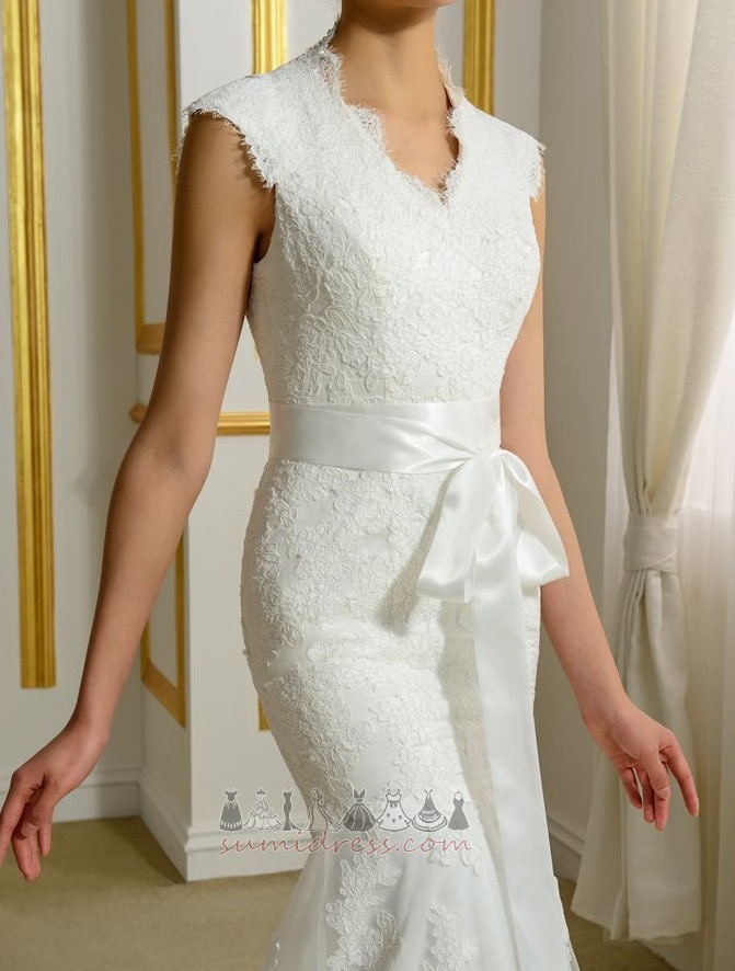 Formal Lace Sashes Chapel Train Winter Mermaid Wedding Dress