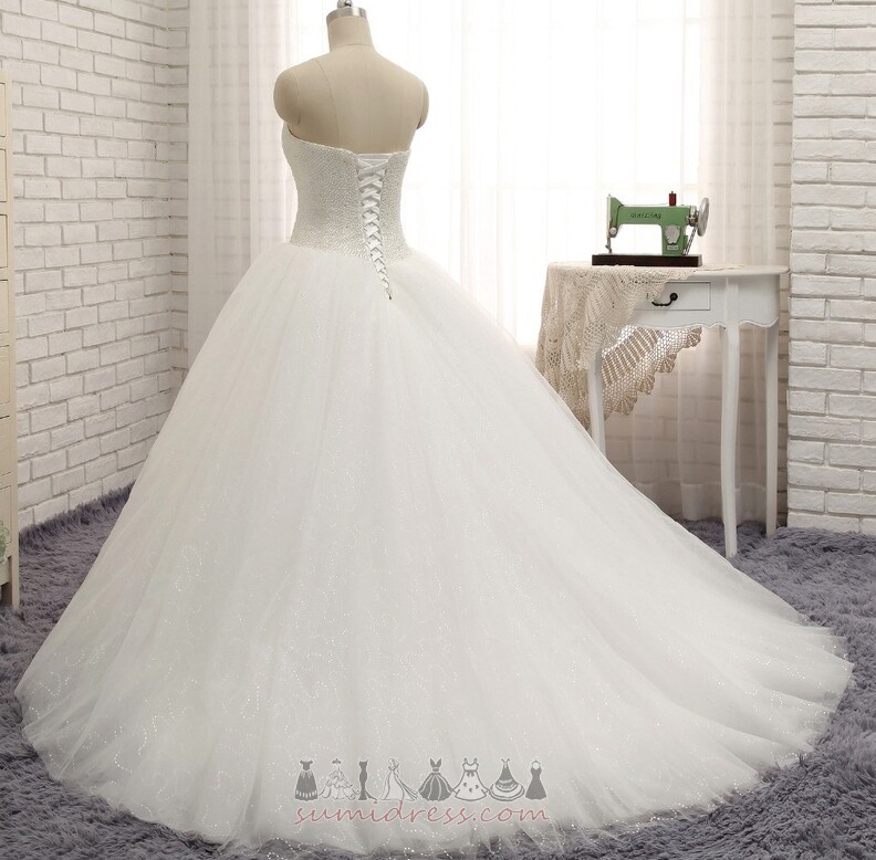 Formal Sleeveless Court Train Long A-Line Natural Waist Wedding skirt