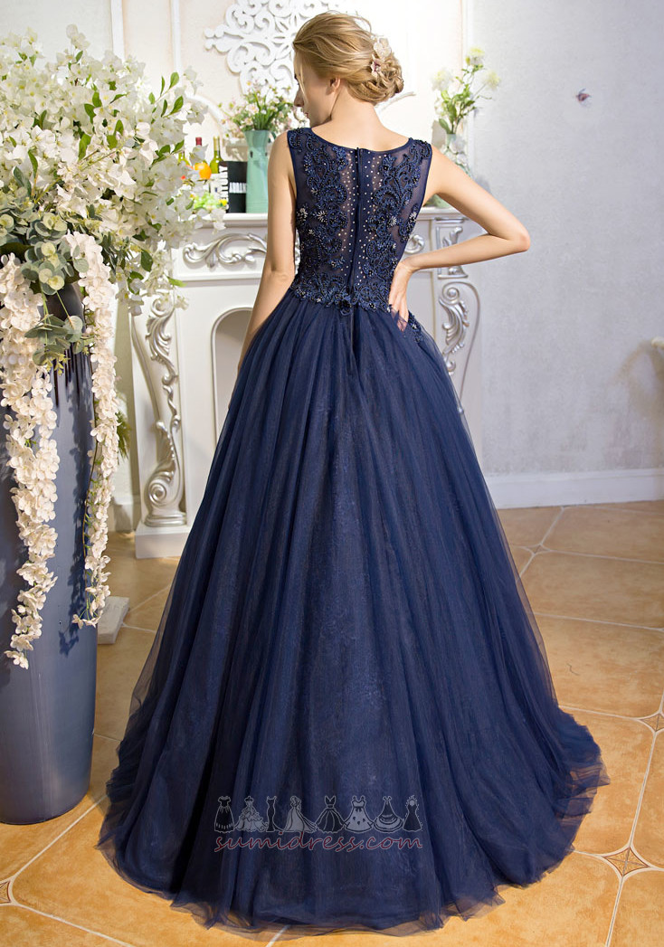Formal Square Natural Waist Floor Length Bow A-Line Prom Dress