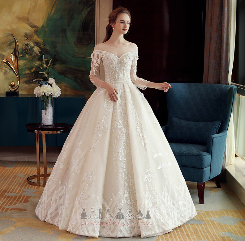 Formalan Srednji Majica Zapertlati Dugim rukavima Crta Vjenčanica