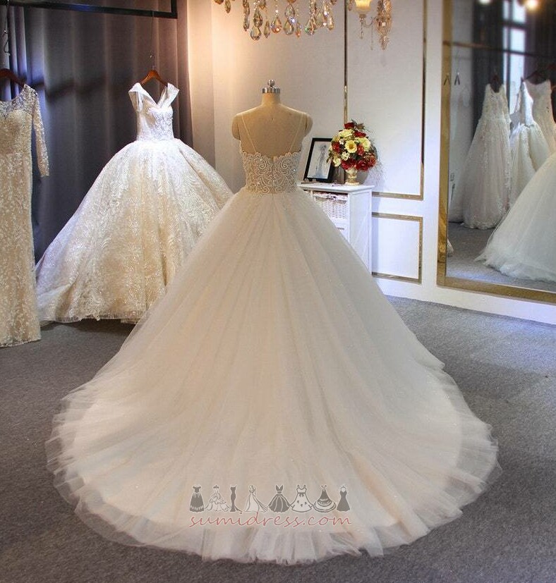 Formella Medium Appliqués Rygglös Natural Midja A-linjeformat Bröllopsklänning