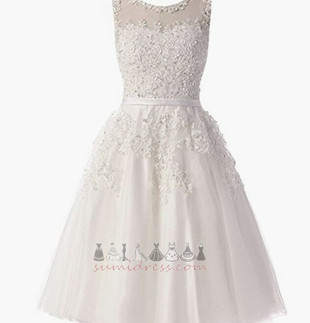 Glamorous Tulle Natural Waist Sheer Back Fall Short Bridesmaid Dress
