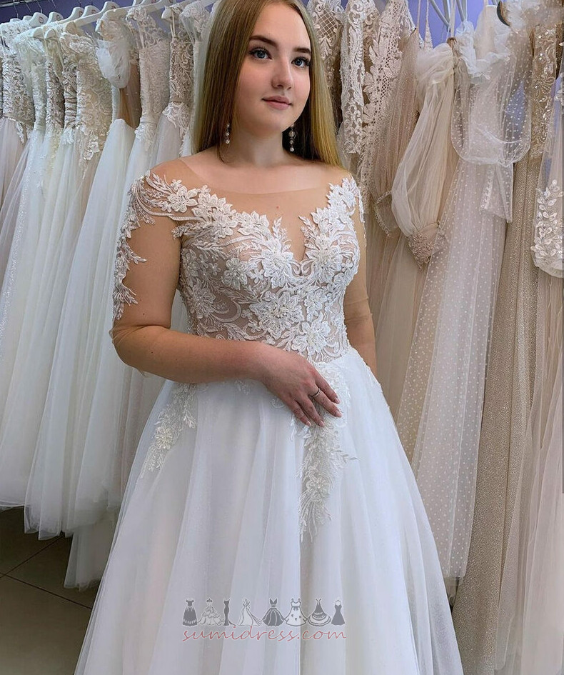 Golv-längd Dragkedja Elegant Inverterad triangel Natural Midja bröllops kjol