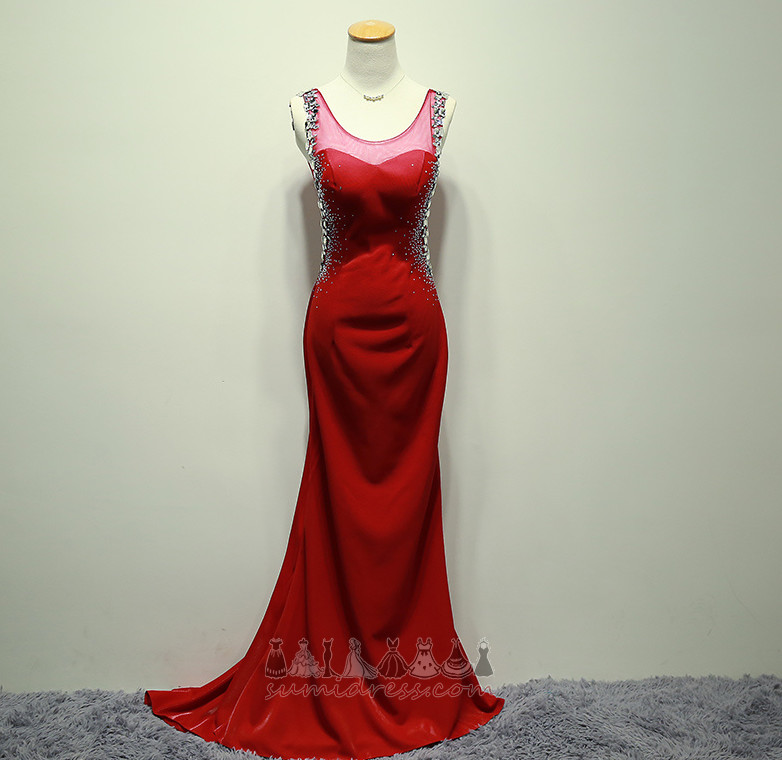 Grindų ilgis Berankovis Kriaušė Užtrauktukas iki Gamtos juosmens Satino Vakarinės suknelė