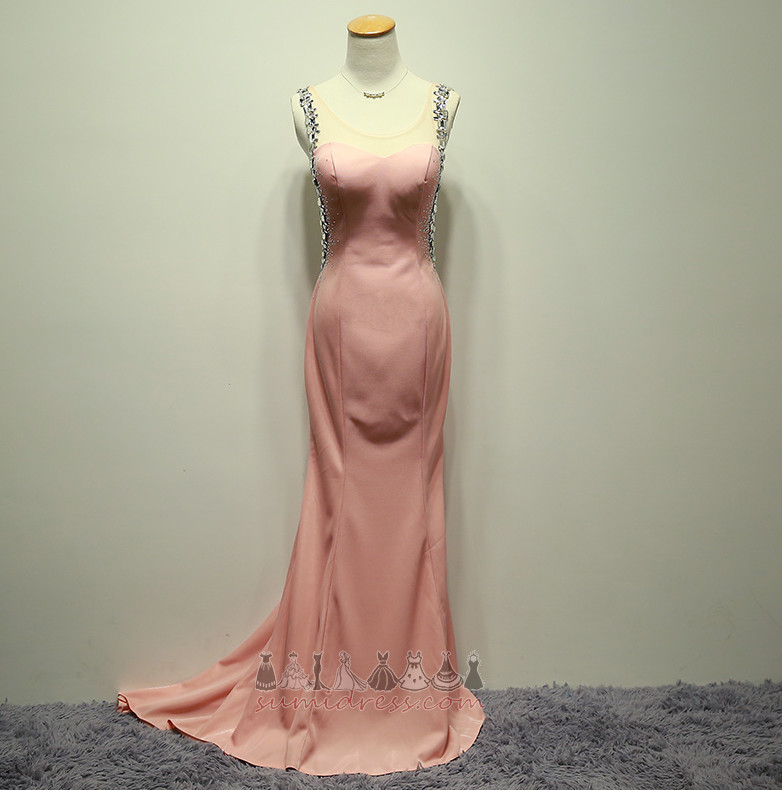 Grindų ilgis Berankovis Kriaušė Užtrauktukas iki Gamtos juosmens Satino Vakarinės suknelė