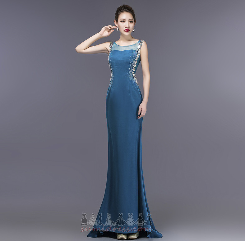 Grindų ilgis Berankovis Kriaušė Užtrauktukas iki Gamtos juosmens Satino Vakarinės suknelė