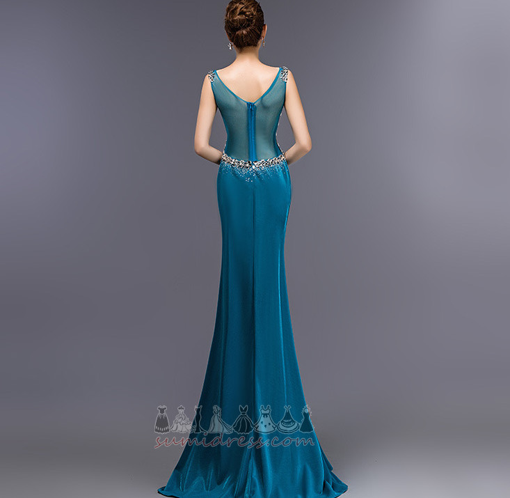 Grindų ilgis Berankovis Kriaušė Užtrauktukas iki Gamtos juosmens Satino Vakarinės suknelė