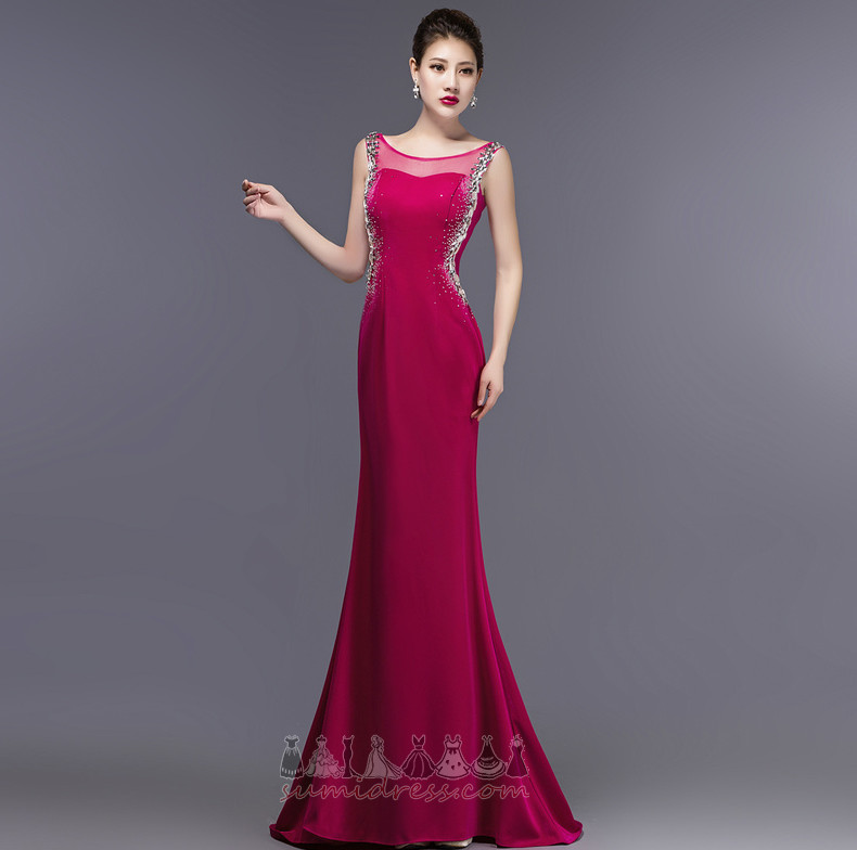 Grindų ilgis Berankovis Kriaušė Užtrauktukas iki Gamtos juosmens Satino Vakarinės suknelė