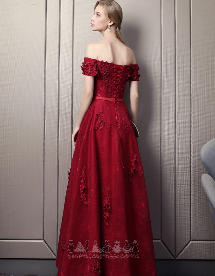 Grindų ilgis Valyti geležinkelio Trumpomis rankovėmis Elegantiškas Linija Vakarinės suknelė