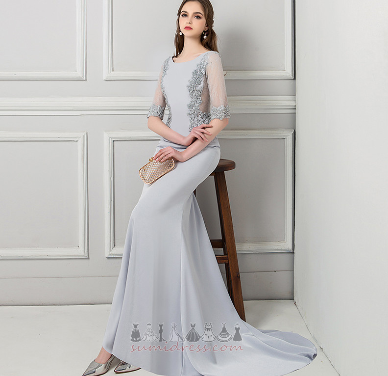 Half Sleeves Spring Beading banquet Formal Lace Overlay Evening Dress