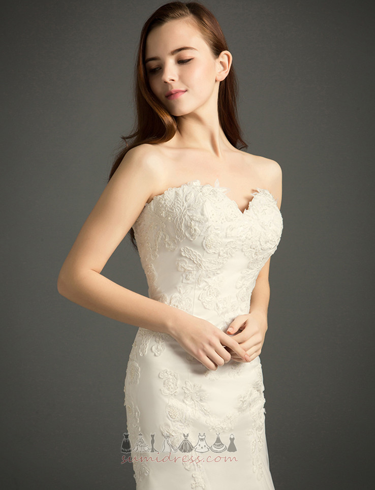Hall Lace Formal Natural Waist Lace Overlay Beading Wedding Dress