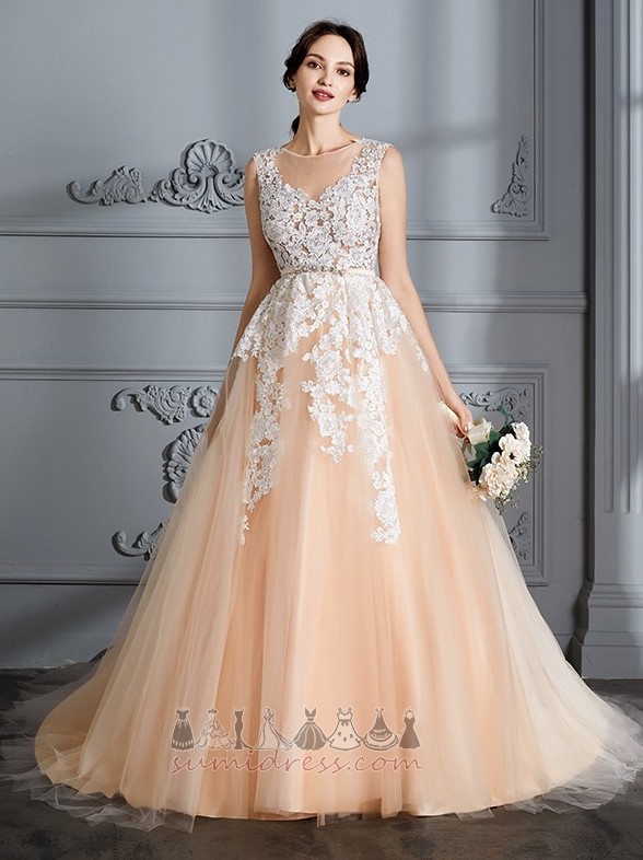 Hall Lace Overlay Embroidery Tulle Formal Cathedral Train Wedding Dress
