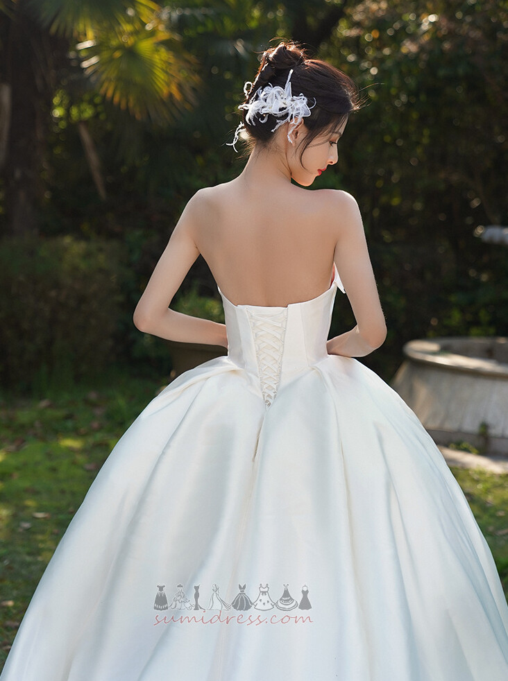 Hall Lace-up Bow Elegant Satin Sleeveless Wedding skirt