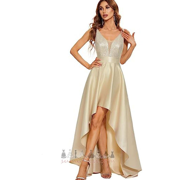 Hemline Asymmetrical Natural Waist Sale Elastic Satin Asymmetrical Prom gown