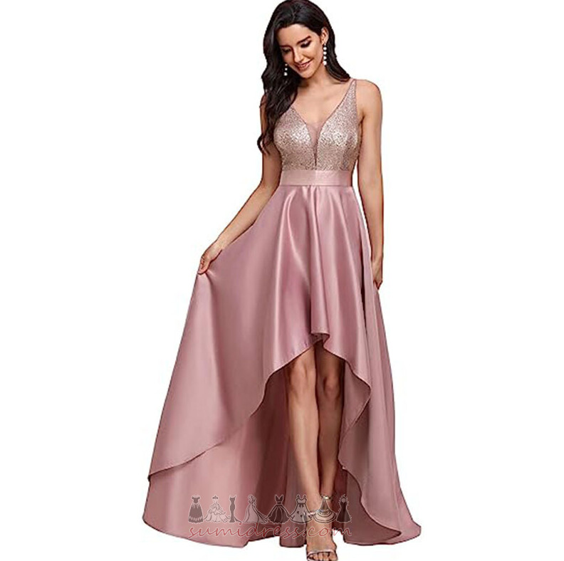 Hemline Asymmetrical Natural Waist Sale Elastic Satin Asymmetrical Prom gown