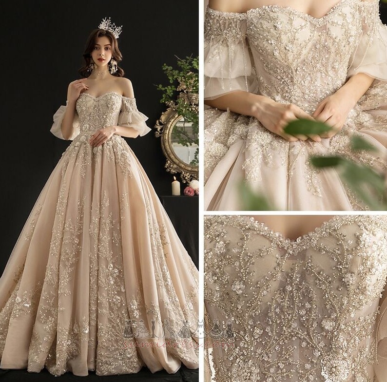 Hemline Long Vintage Natural Waist Fall Satin A-Line Wedding Dress
