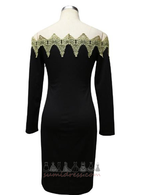 High Covered Applique Medium Natural Waist Chic Long Sleeves Cocktail gown