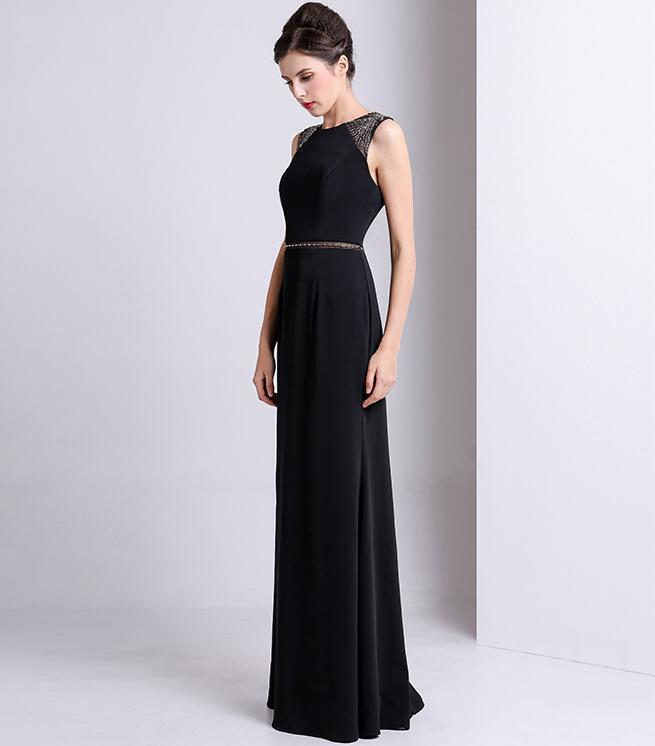High Covered Simple Ankle Length Strapless Sweep Train Natural Waist Evening Dress