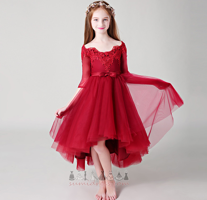 High Low Zips hore Jeseň Prírodné pása Hojdačka Elegantné Detské šaty