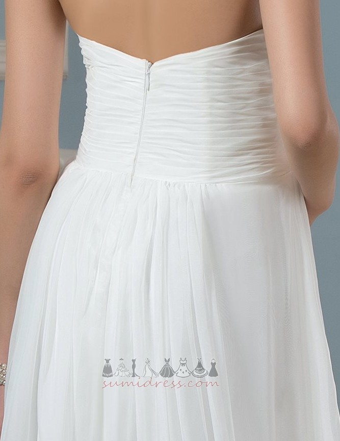 Hjärtformad Empire Midja Apple Golv-längd Chiffong Enkel Bröllopsklänning