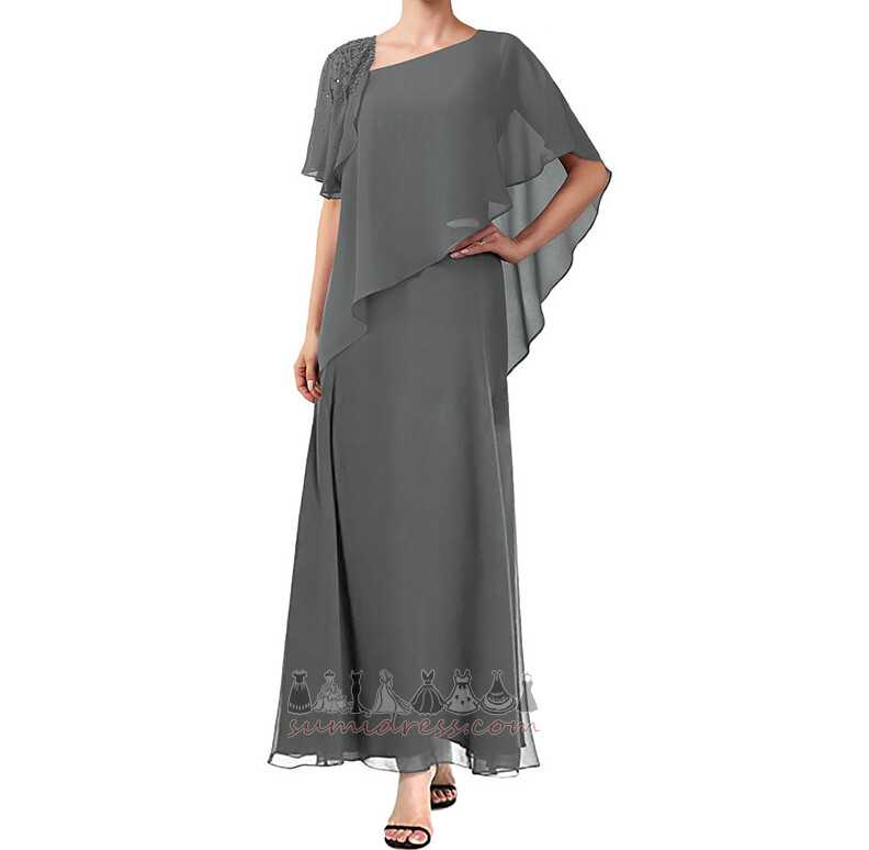 Hög omfattas Fotled längd försäljning Chiffong Elegant Natural Midja Mor klänning
