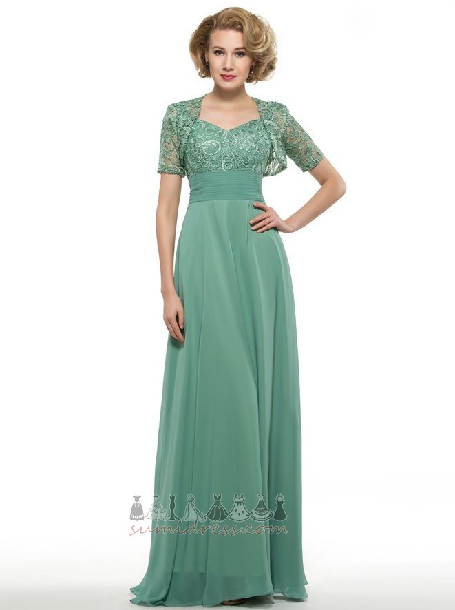 Illusion Sleeves Inverted Triangle V-Neck Lace Overlay Zipper Up The mother of the bride Dress