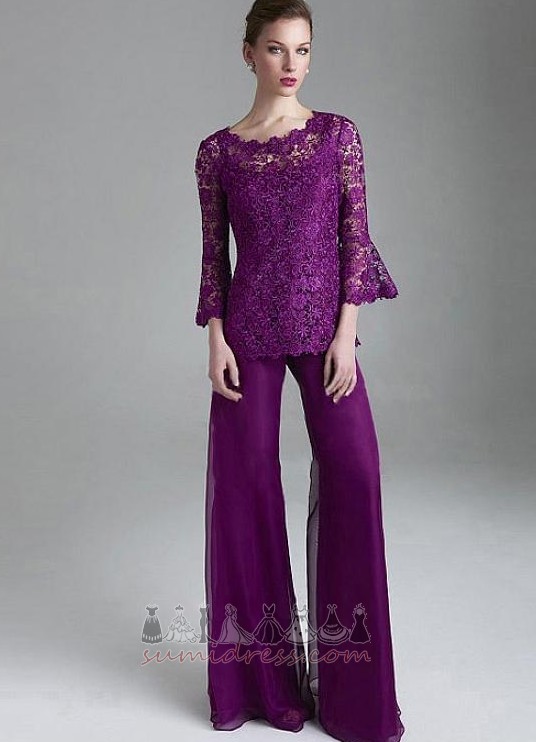 Illusion Sleeves Lace Wedding Long Sleeves Lace With Pants Pants Suit Mother Dresses