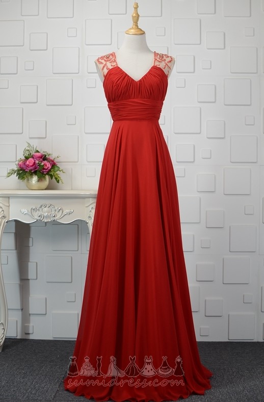 Jewel Bodice Chiffon Sleeveless Formal Natural Waist Spring Evening Dress