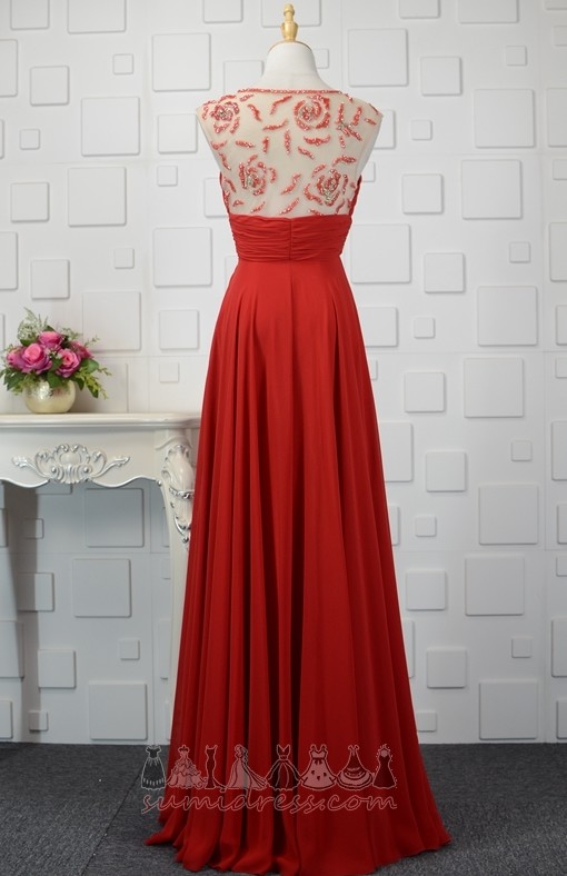 Jewel Bodice Chiffon Sleeveless Formal Natural Waist Spring Evening Dress