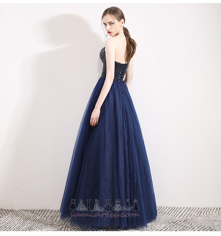 Jewel Bodice Tulle Sleeveless Elegant Sweetheart Ankle Length Evening Dress