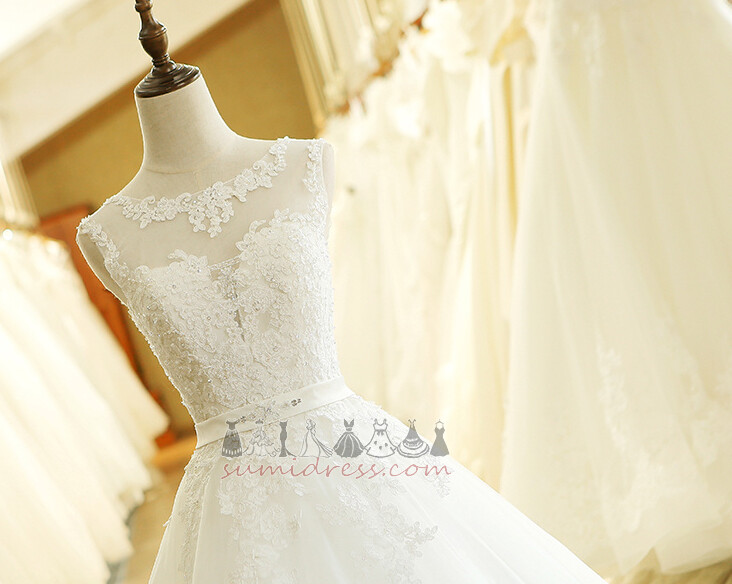 Jewel Collar Kuninkaallinen kouluttaa Sali Pitsi päällekkäin Satiini Hääpuku