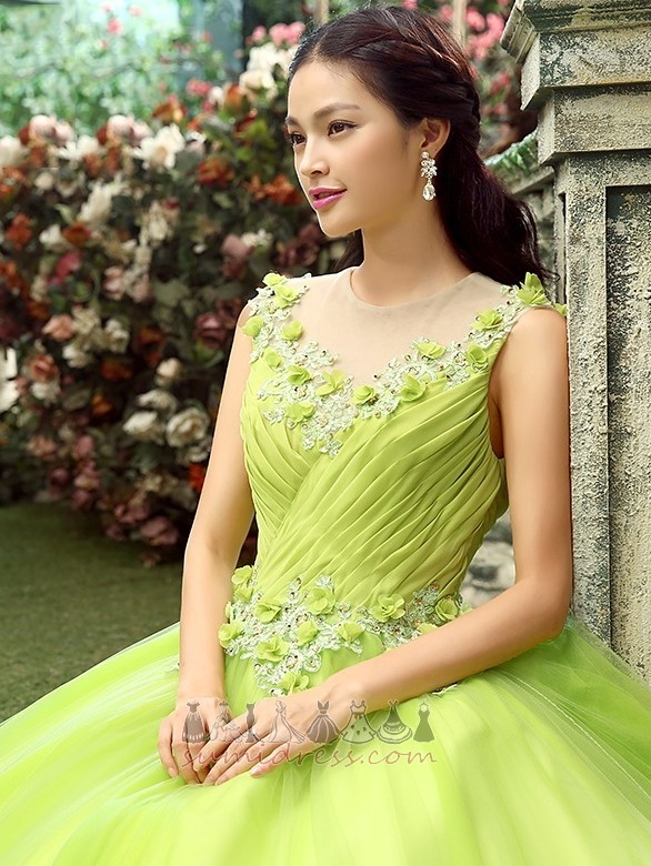 Jewel Collar Rose kaunistus Tiimalasi Pallo Kukkia Hihaton Quinceanera mekko
