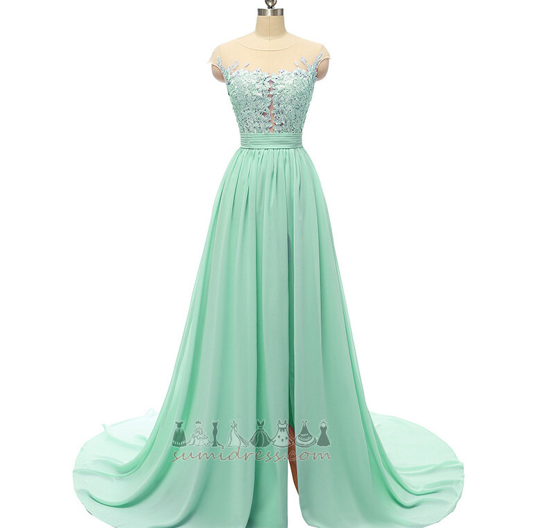 Jewel Elegant Button Spring Natural Waist Hemline Long Evening Dress