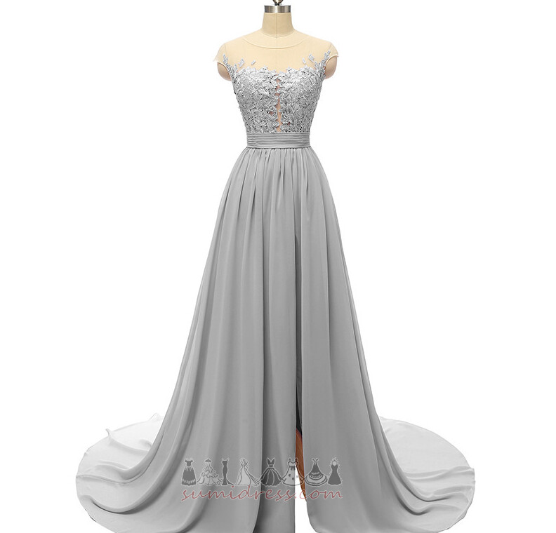 Jewel Elegant Button Spring Natural Waist Hemline Long Evening Dress