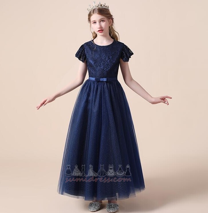 Jewel Lace Ankle Length Elegant Loose Sleeves Party Flower Girl gown