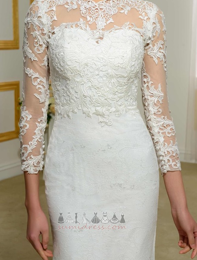 Jewel Romantic Sheer Back Sleeveless Natural Waist Beach Wedding Dress