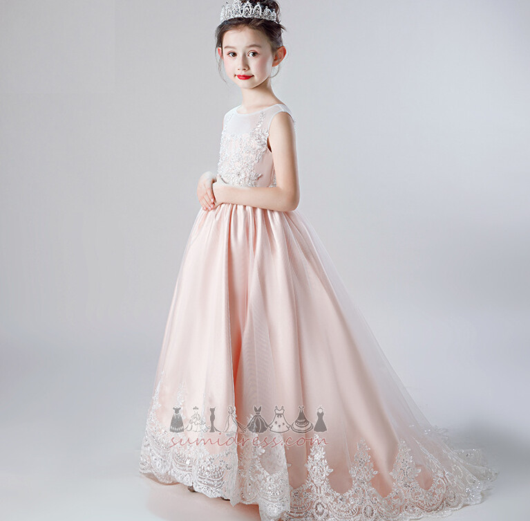 Juvelen krage Bryllup Feie Train Høst Natural Midje Tyll Kommunion kjole