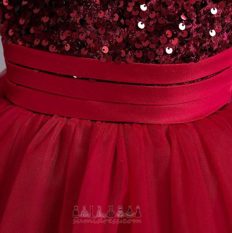 Juvelen krage Natural Midje Bow Middels A-formet Våren Blomsterpike kjole