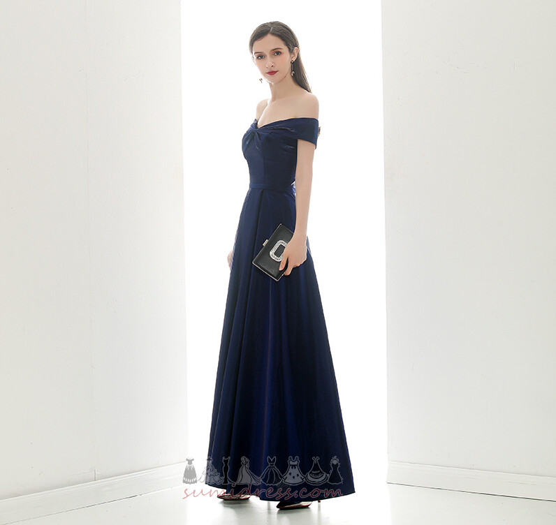 Kat uzunluğu Bağcıklı omuz kapalı Doğal belden Saten Bir çizgi Balo bezi